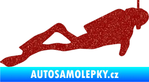 Samolepka Potápěč 009 pravá Ultra Metalic červená
