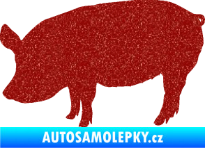 Samolepka Prase 001 levá Ultra Metalic červená