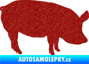 Samolepka Prase 001 pravá Ultra Metalic červená