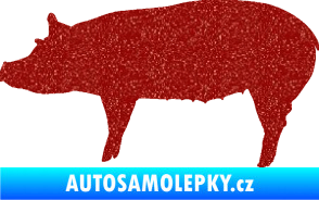 Samolepka Prase 002 levá Ultra Metalic červená