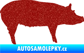 Samolepka Prase 002 pravá Ultra Metalic červená