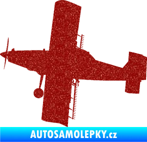 Samolepka Práškovací letoun Čmelák levá Ultra Metalic červená