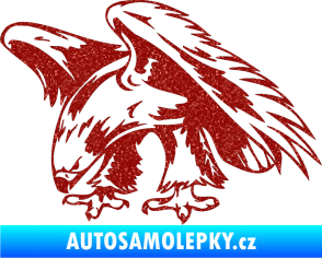 Samolepka Predators 001 levá orel Ultra Metalic červená