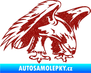 Samolepka Predators 001 pravá orel Ultra Metalic červená