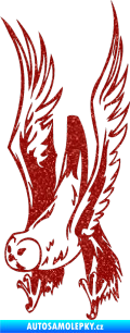 Samolepka Predators 019 levá sova Ultra Metalic červená