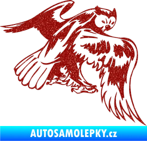 Samolepka Predators 100 pravá sova Ultra Metalic červená