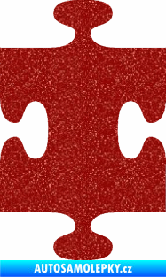 Samolepka Puzzle 002 dílek Ultra Metalic červená