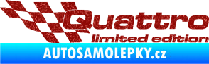 Samolepka Quattro limited edition levá Ultra Metalic červená