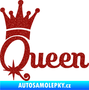 Samolepka Queen 002 s korunkou Ultra Metalic červená