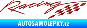 Samolepka Racing sachovnice Ultra Metalic červená