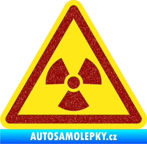 Samolepka Radioactive barevný trojúhelník Ultra Metalic červená