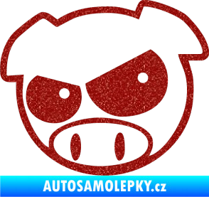 Samolepka Rally pig 002 levá Ultra Metalic červená
