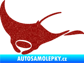 Samolepka Rejnok 003  levá manta Ultra Metalic červená