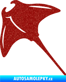 Samolepka Rejnok 004  levá manta Ultra Metalic červená