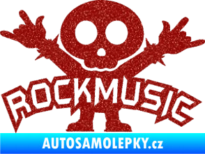 Samolepka Rock music fanda Ultra Metalic červená
