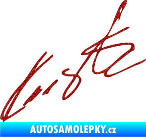 Samolepka Podpis Roman Kresta  Ultra Metalic červená