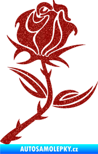 Samolepka Růže 002 pravá Ultra Metalic červená
