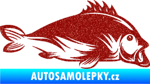 Samolepka Ryba 003 pravá Ultra Metalic červená