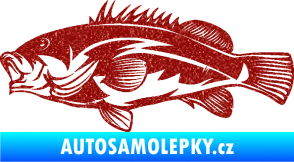 Samolepka Ryba 005 levá Ultra Metalic červená