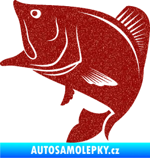 Samolepka Ryba 009 levá Ultra Metalic červená