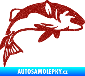 Samolepka Ryba 010 pravá Ultra Metalic červená