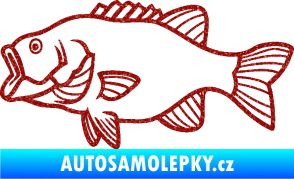 Samolepka Ryba 015 levá Ultra Metalic červená