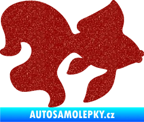 Samolepka Ryba 019 pravá závojnatka Ultra Metalic červená