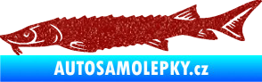 Samolepka Ryba 020 levá jeseter Ultra Metalic červená