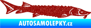 Samolepka Ryba 020 pravá jeseter Ultra Metalic červená
