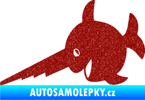Samolepka Ryba 023 piloun levá Ultra Metalic červená