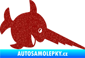 Samolepka Ryba 023 piloun pravá Ultra Metalic červená