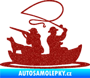 Samolepka Rybaření a lov 001 pravá Ultra Metalic červená