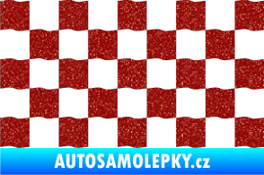 Samolepka Šachovnice 003 Ultra Metalic červená