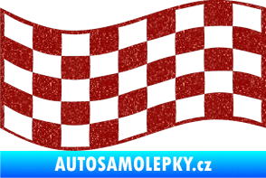 Samolepka Šachovnice 010 Ultra Metalic červená