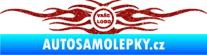 Samolepka Samolepka na zadní sklo plameny se znakem Ultra Metalic červená