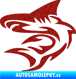 Samolepka Shark 002 levá Ultra Metalic červená