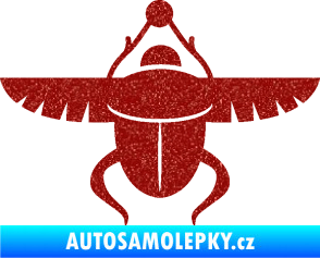 Samolepka Skarab - brouk vruboun 001 egyptský symbol Ultra Metalic červená