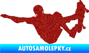 Samolepka Skateboard 007 levá Ultra Metalic červená