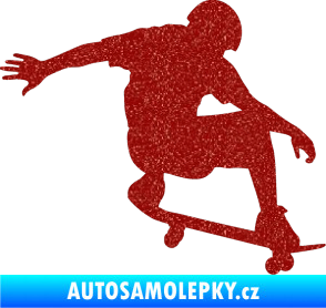 Samolepka Skateboard 012 pravá Ultra Metalic červená