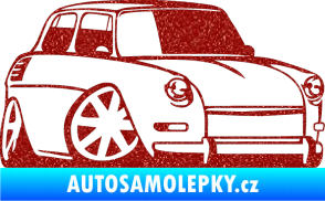 Samolepka Škoda 1000 karikatura pravá Ultra Metalic červená