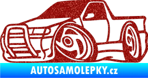 Samolepka Škoda Felicia korba karikatura levá Ultra Metalic červená