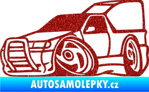 Samolepka Škoda Felicia pickup karikatura levá Ultra Metalic červená