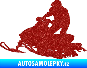 Samolepka Sněžný skútr 001 levá Ultra Metalic červená