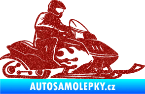 Samolepka Sněžný skútr pravá Ultra Metalic červená