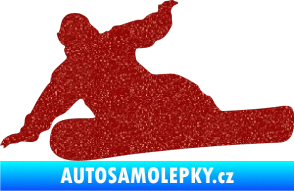 Samolepka Snowboard 001 levá Ultra Metalic červená