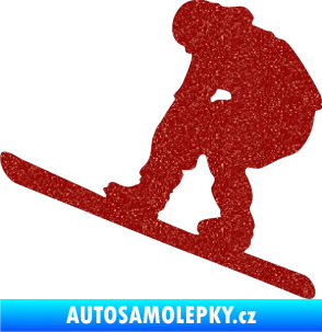 Samolepka Snowboard 002 levá Ultra Metalic červená