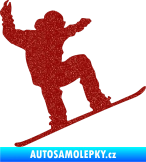 Samolepka Snowboard 003 pravá Ultra Metalic červená