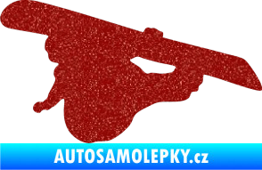 Samolepka Snowboard 007 levá Ultra Metalic červená