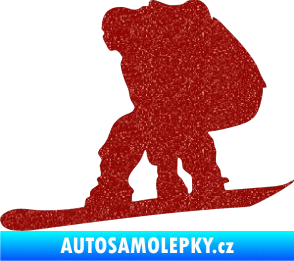 Samolepka Snowboard 010 levá Ultra Metalic červená