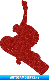 Samolepka Snowboard 012 levá Ultra Metalic červená